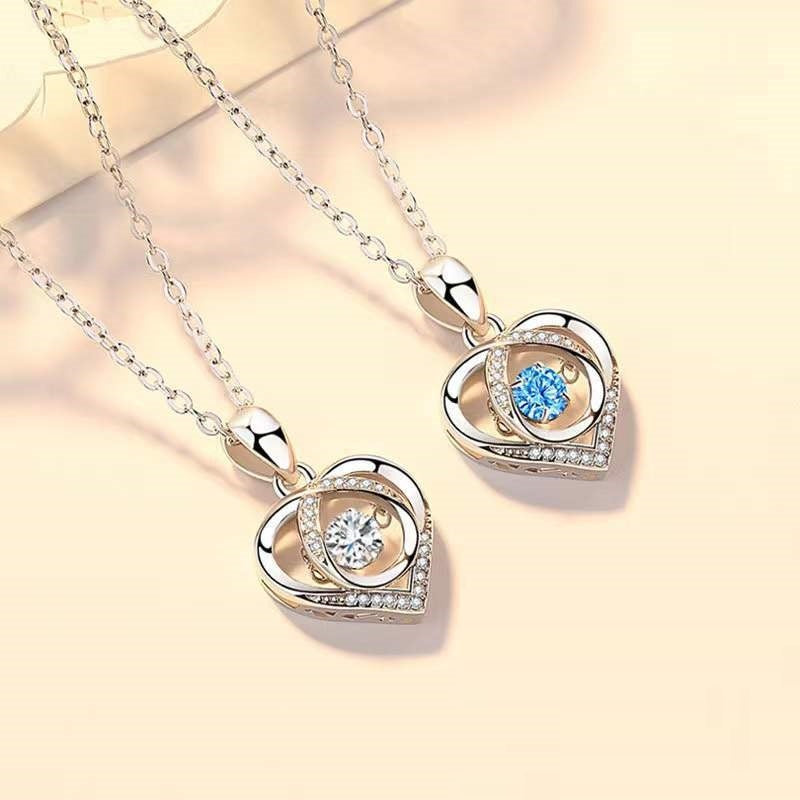 Rhinestone Heart-shaped Necklace