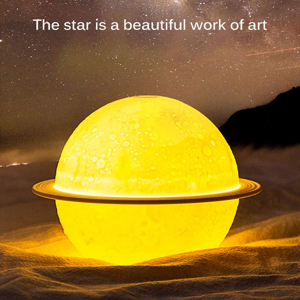 2-in-1 Moonlight Magic: USB-Powered Humidifier and 3D LED Moon Night Light – Create Serene Atmosphere with White, Warm White, and Yellow Glow