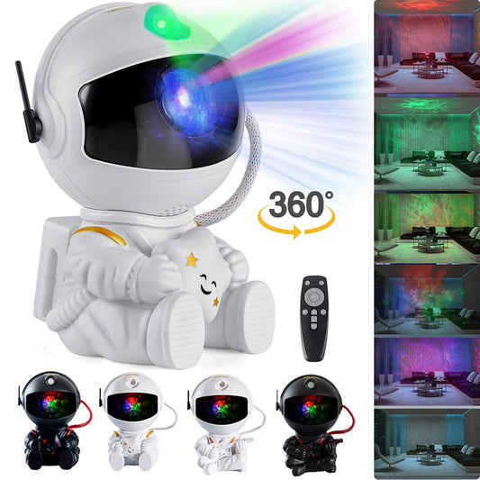 Reach for the Stars: Astronaut Projector Night Light – Transform Your Space with Starry Nebula Galaxies, LED Lamp with Timer and Remote for Dreamy Nights, Perfect Gift for Kids and Adults on Christmas, Birthdays, and Beyond (White)